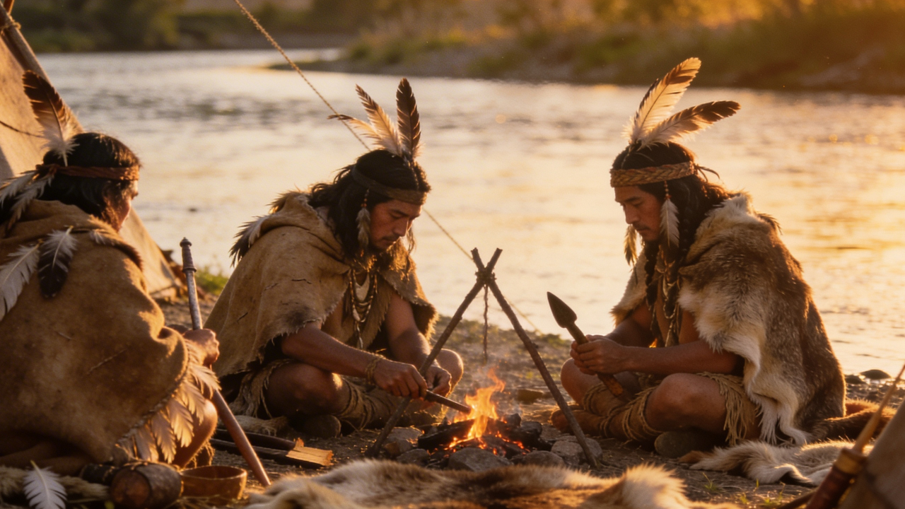 Люди каменного века носили необычные головные уборы и шубы