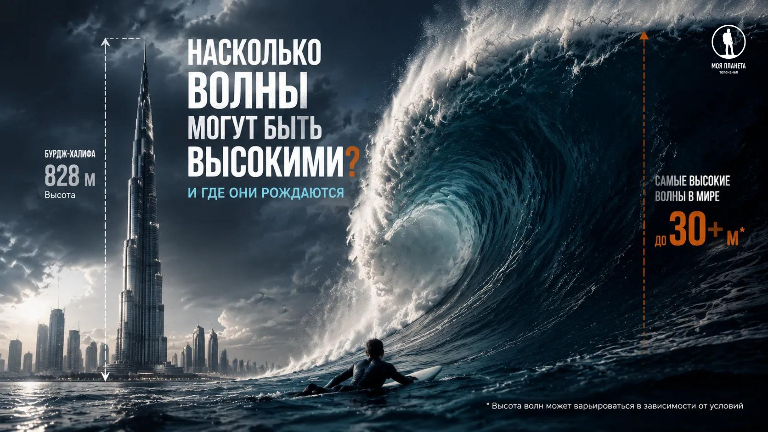 Самые высокие волны в мире: инфографика