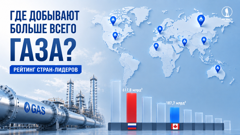Рейтинг стран по добыче природного газа: инфографика