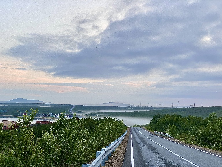 Кольский полуостров, Мурманская область, туманные ночи Кольского