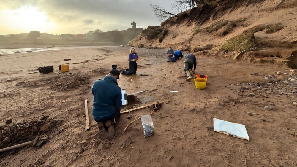 2000-летние человеческие следы обнаружили на пляже после шторма
