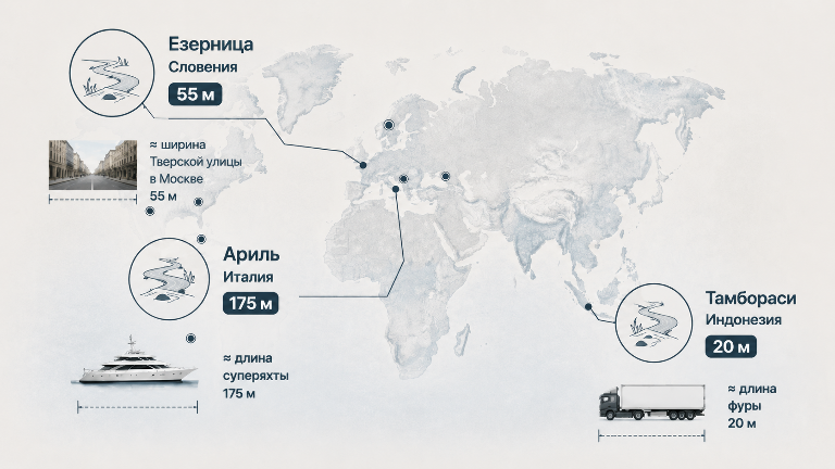 Меньше километра: рейтинг ультракоротких рек планеты