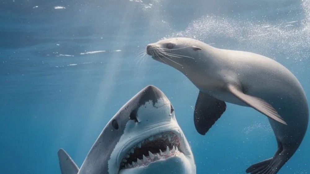 Морские котики научились гонять белых акул