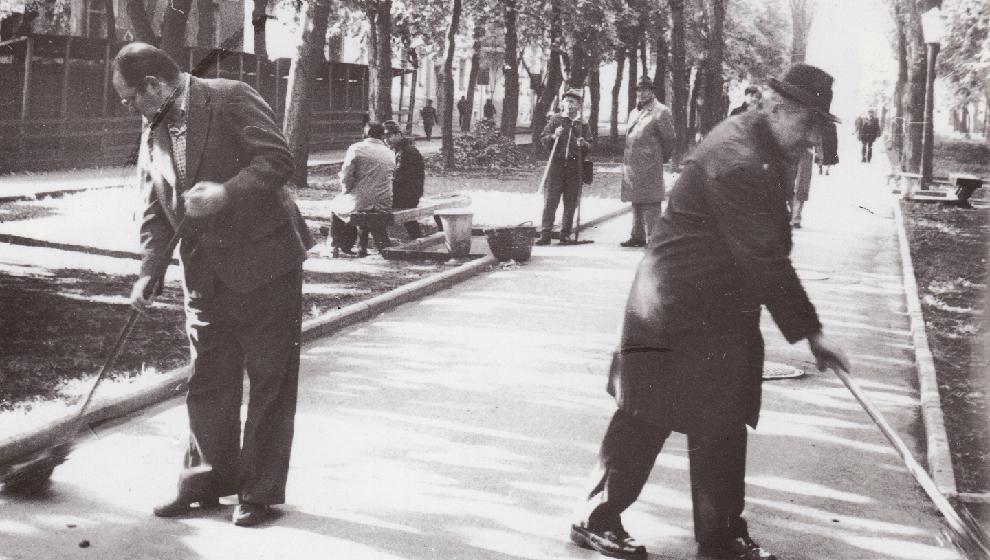 уборка листьев в СССР