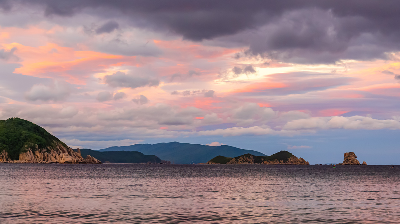 Закат, приморский край