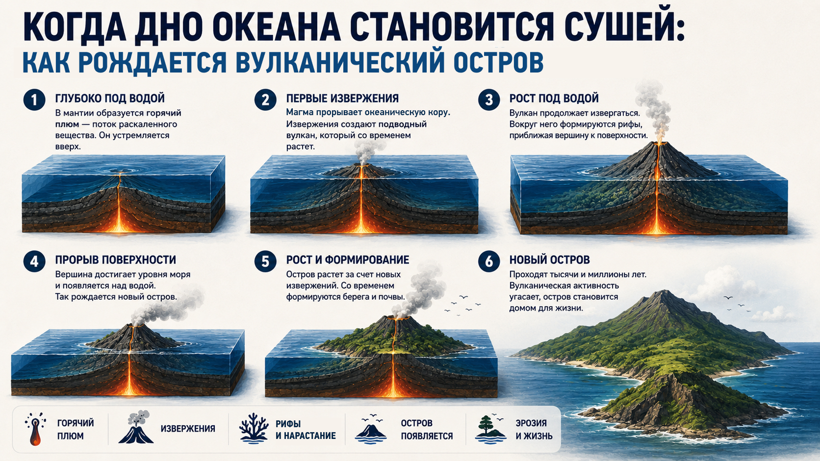 вулканы, как рождаются