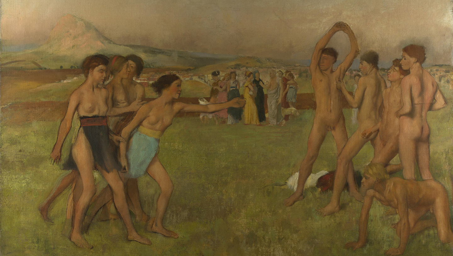 Спартанские девушки вызывают на состязание спартанских юношей. Эдгар Дега, 1860