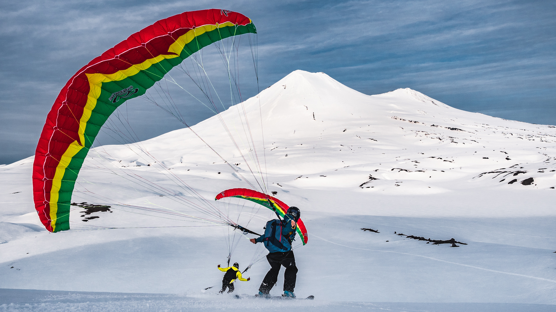 Speedfly. Спидфлаинг. Параплан на лыжах. Чили параплан. Спидфлаинг зима.