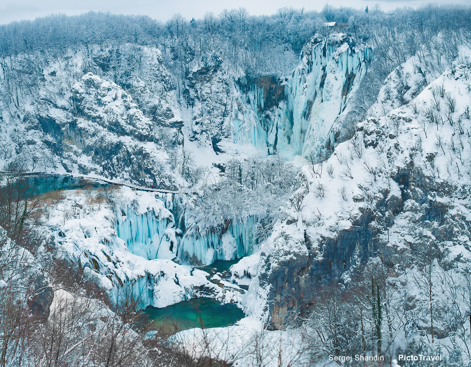 Плитвицкие водопады замерзли