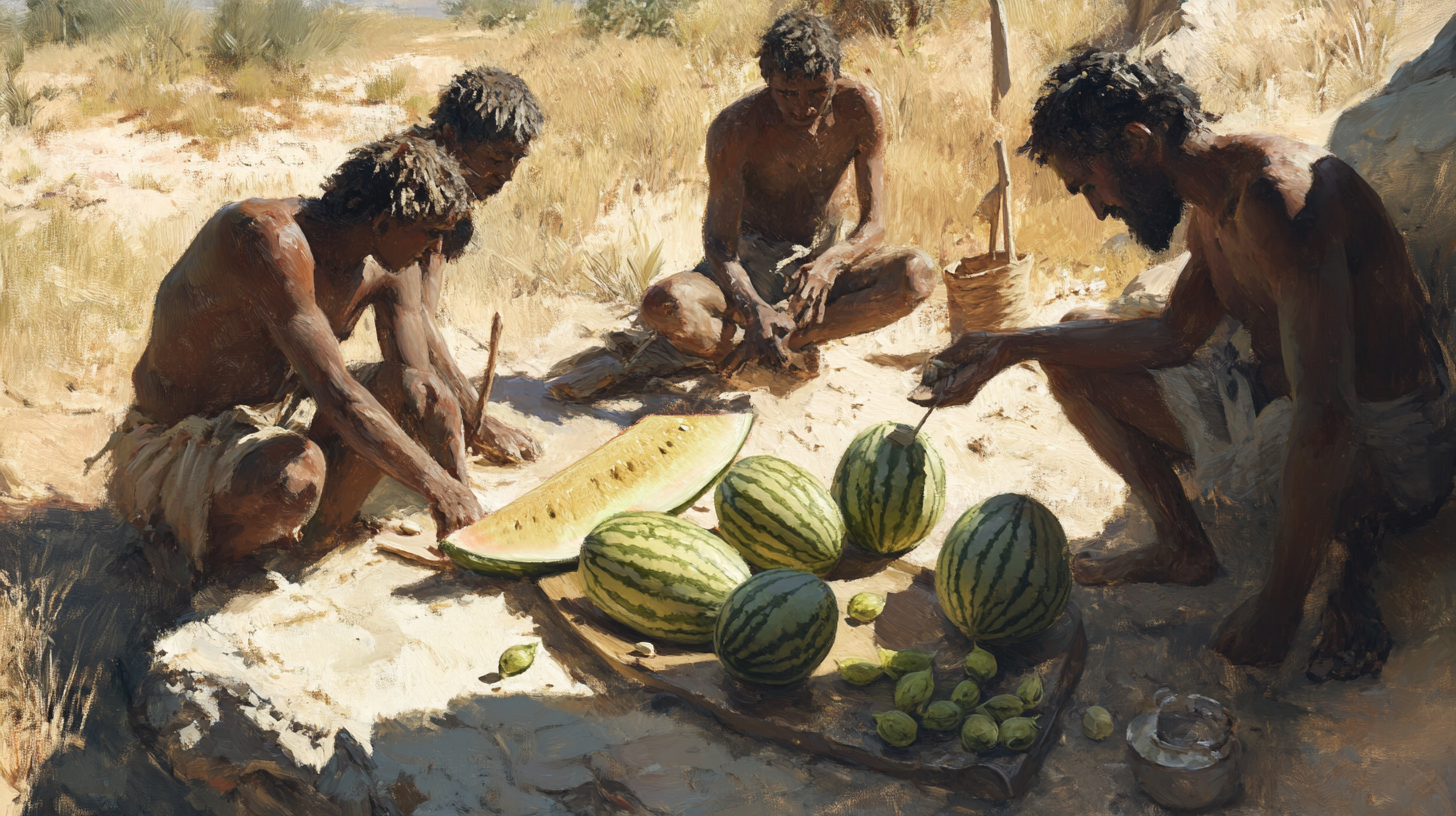 древние люди и арбузы