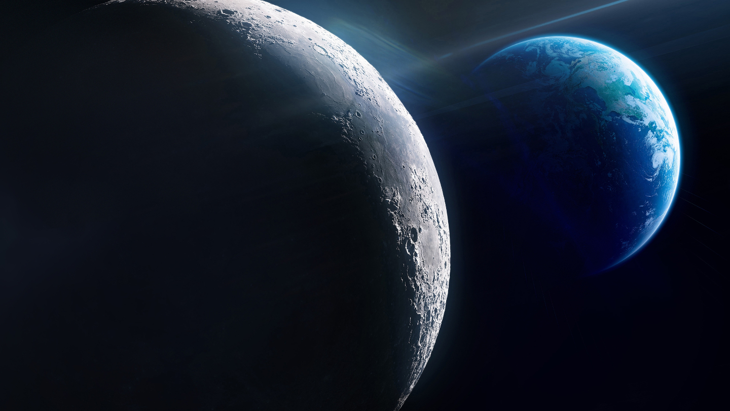 Луна и Земля