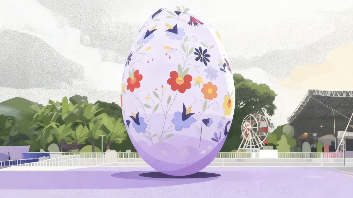 Самое большое крашеное пасхальное яйцо