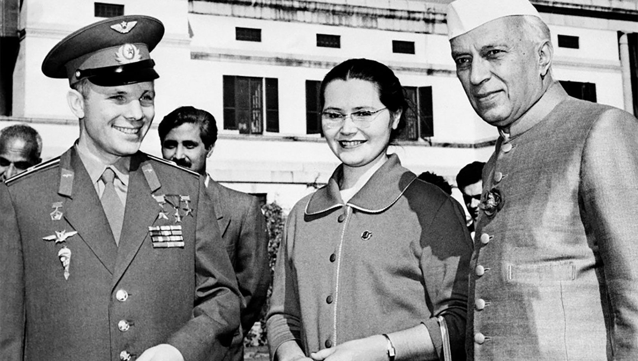 Гагарин в Индии