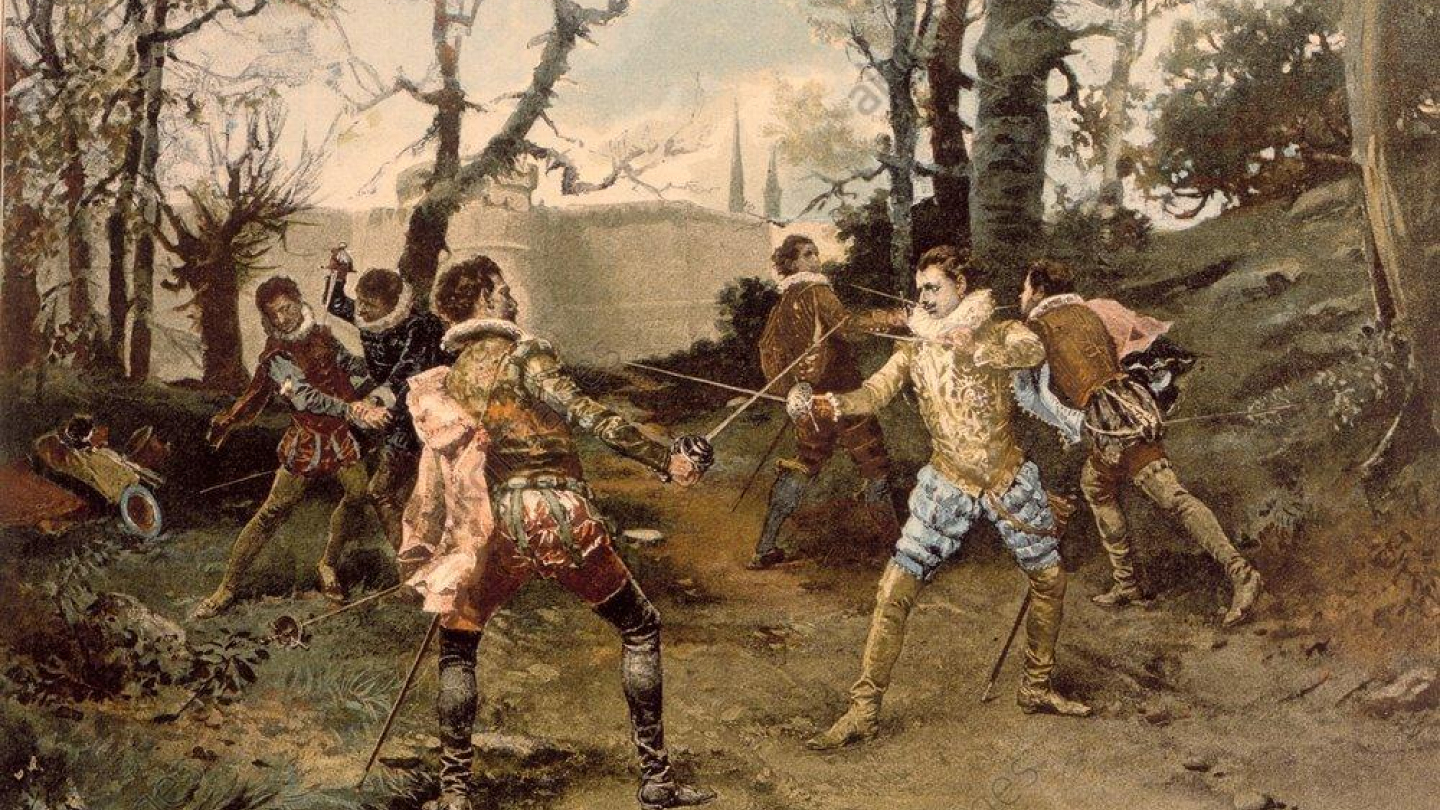 Дуэль миньонов и анжуйцев
