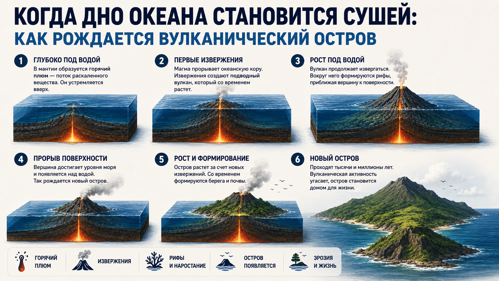 вулканы, как рождаются