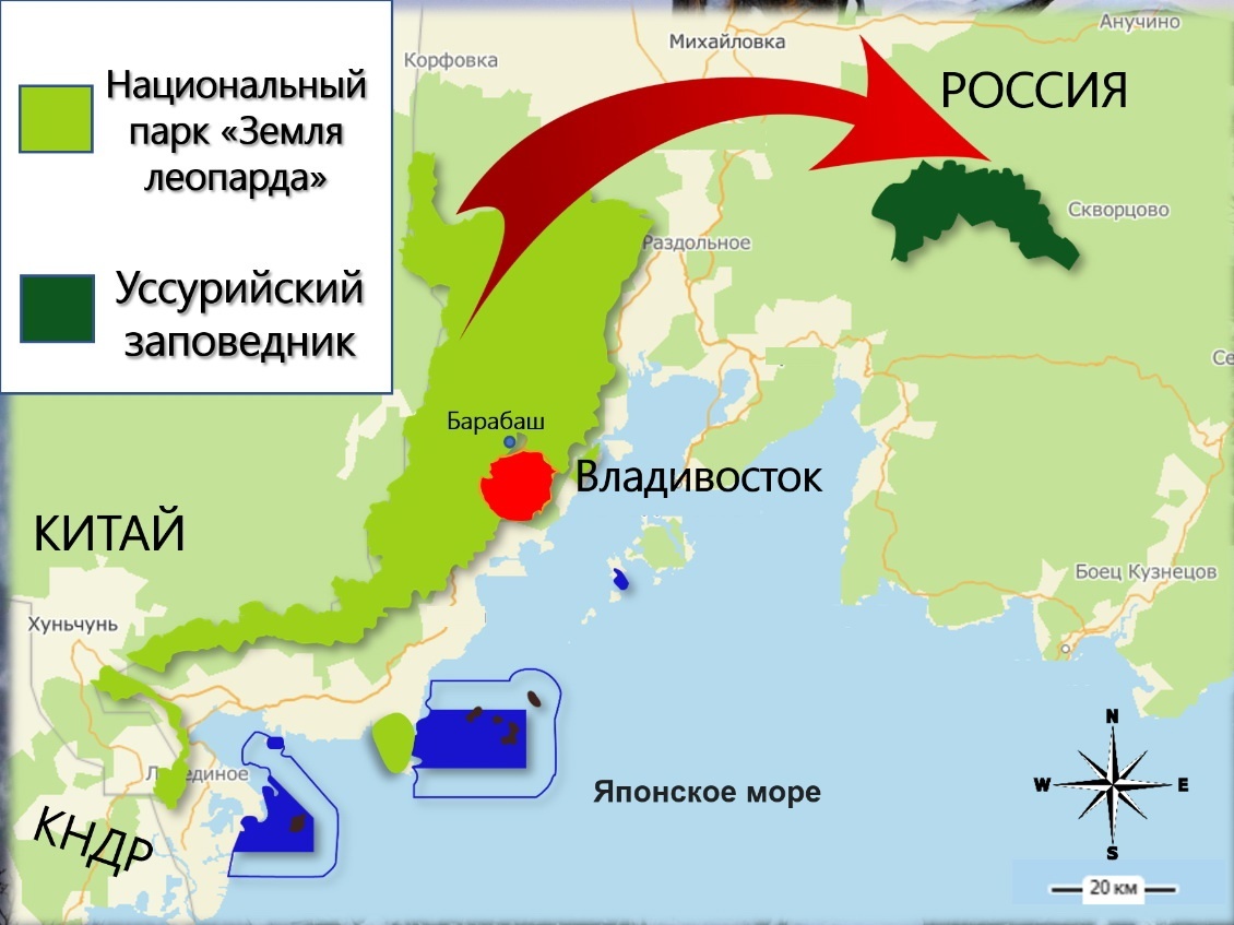 Заповедник уссурийский карта