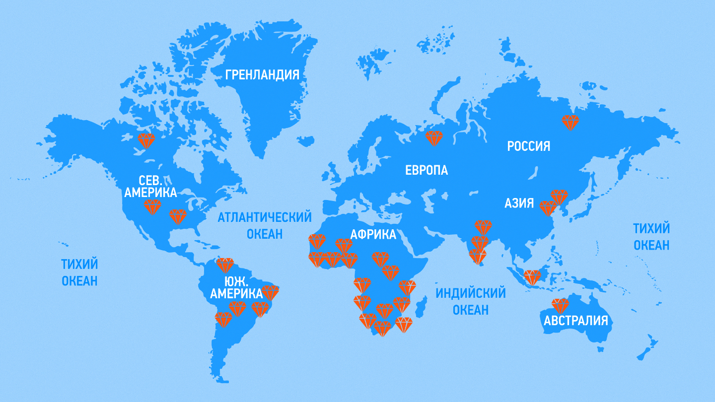 месторождения алмазов