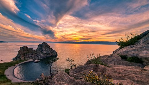 Скала Шаманка на закате - Сёмушкин Виктор Анатольевич