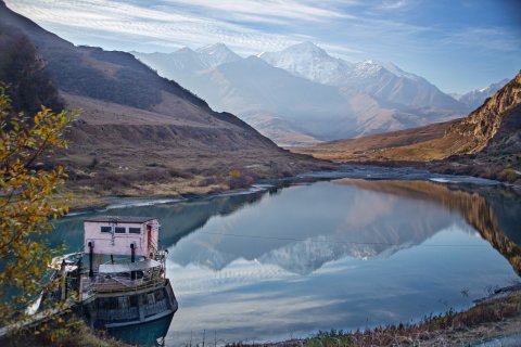 Кобанская ГЭС на рассвете - Зеленова Инна Валерьевна