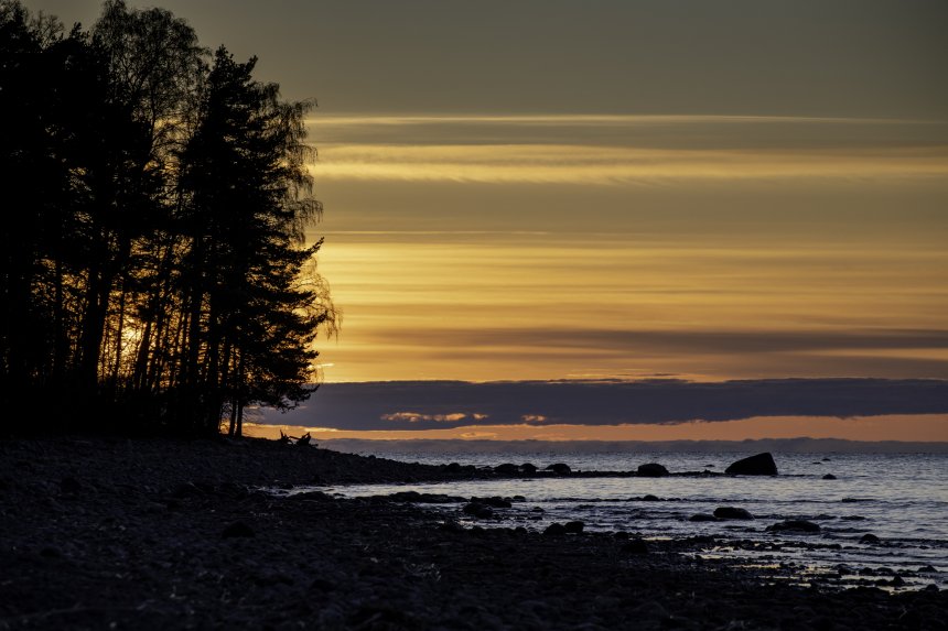 Закат на финском заливе -  