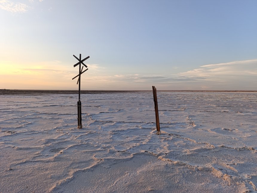 На закате у озера Баскунчак - Гущина Ольга