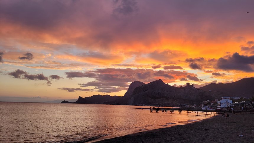 Огненный закат -  