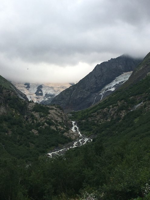 Домбай. Горная река -  