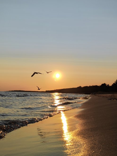 Закат на Онежском озере -  