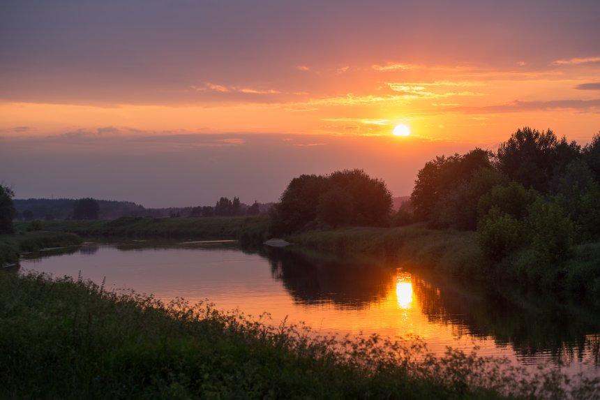 Закат на Клязьме -  