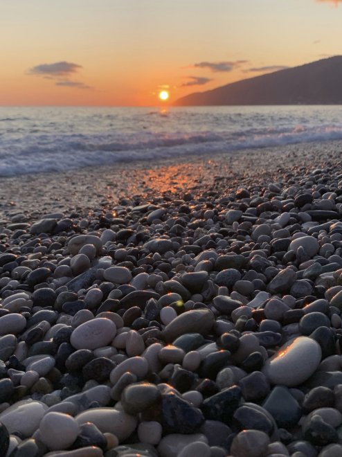 Закат на море. -  