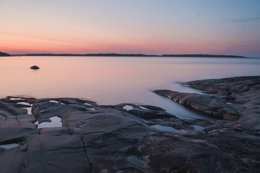 Закат на Ладоге -  