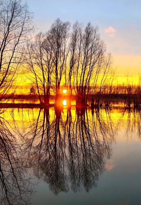 Весенний закат в Бибихе -  