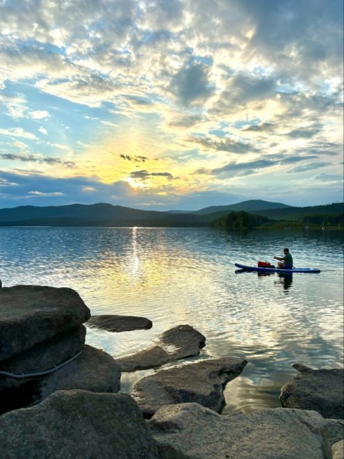 Золотой закат на озере Тургояк - Светлана