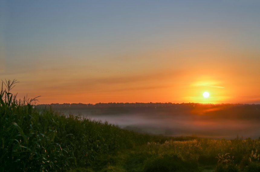 Утренняя встреча рассвета -   (1/4)
