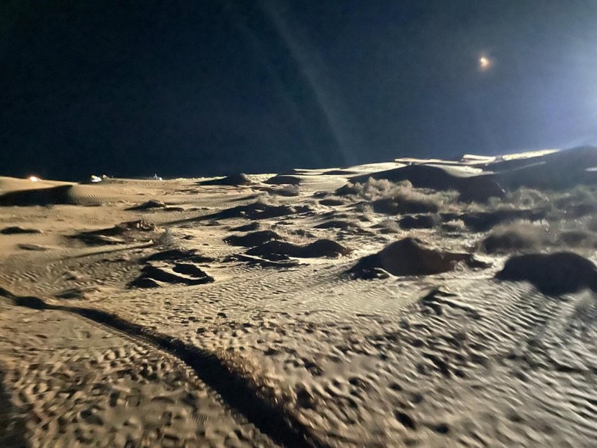 Астраханская пустыня ночью -  