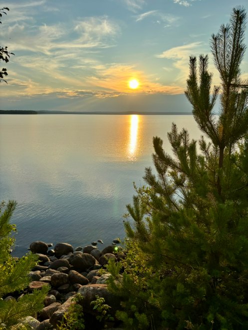 Чудесный закат в Карелии - Татьяна